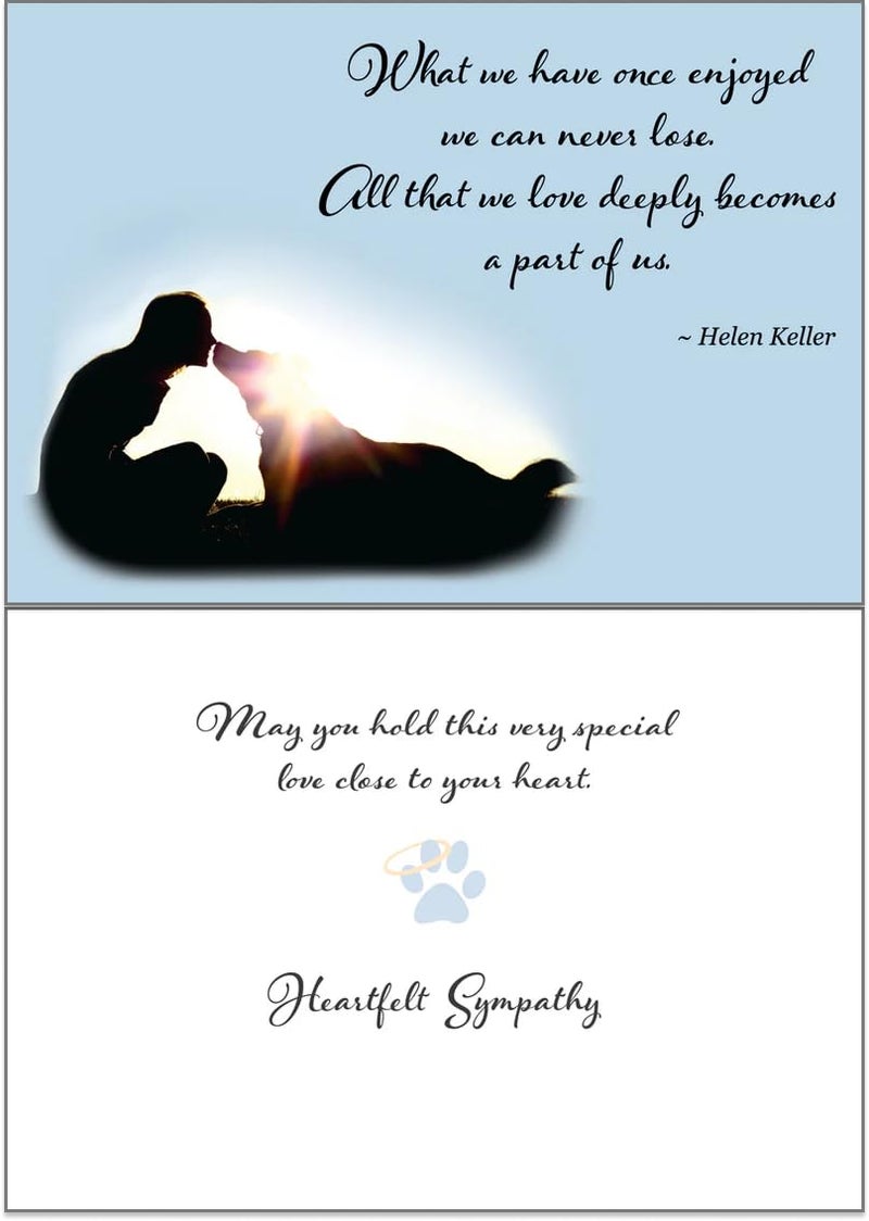Dog Speak Pet Memorial & Sympathy Card â€“ What We Have Once Enjoyed â€“ Comforting Greeting Card with Envelope, 4.75" x 6.75" - Image 2